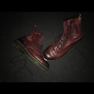 cherry doc martens